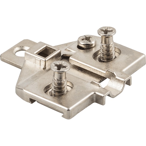 Hardware Resources Hvy Dty 0mm Screw Adj 3 Hole Die Cast Plate w/Euro Screws for 700,725,900 and 1750 Series Euro Hinge 600.0P30.05 - main